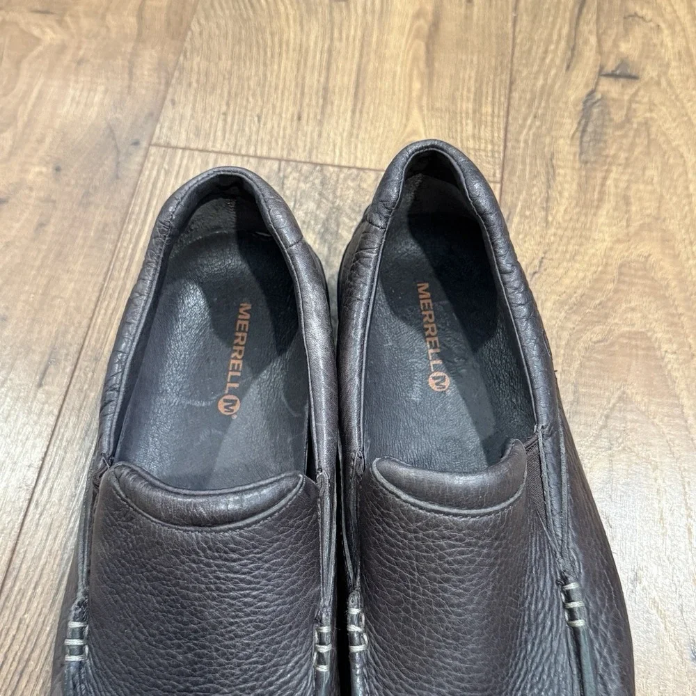 Merrell Performance Hommes Slip-On Loafer, Mens Espresso Brown Sz 12 Leather